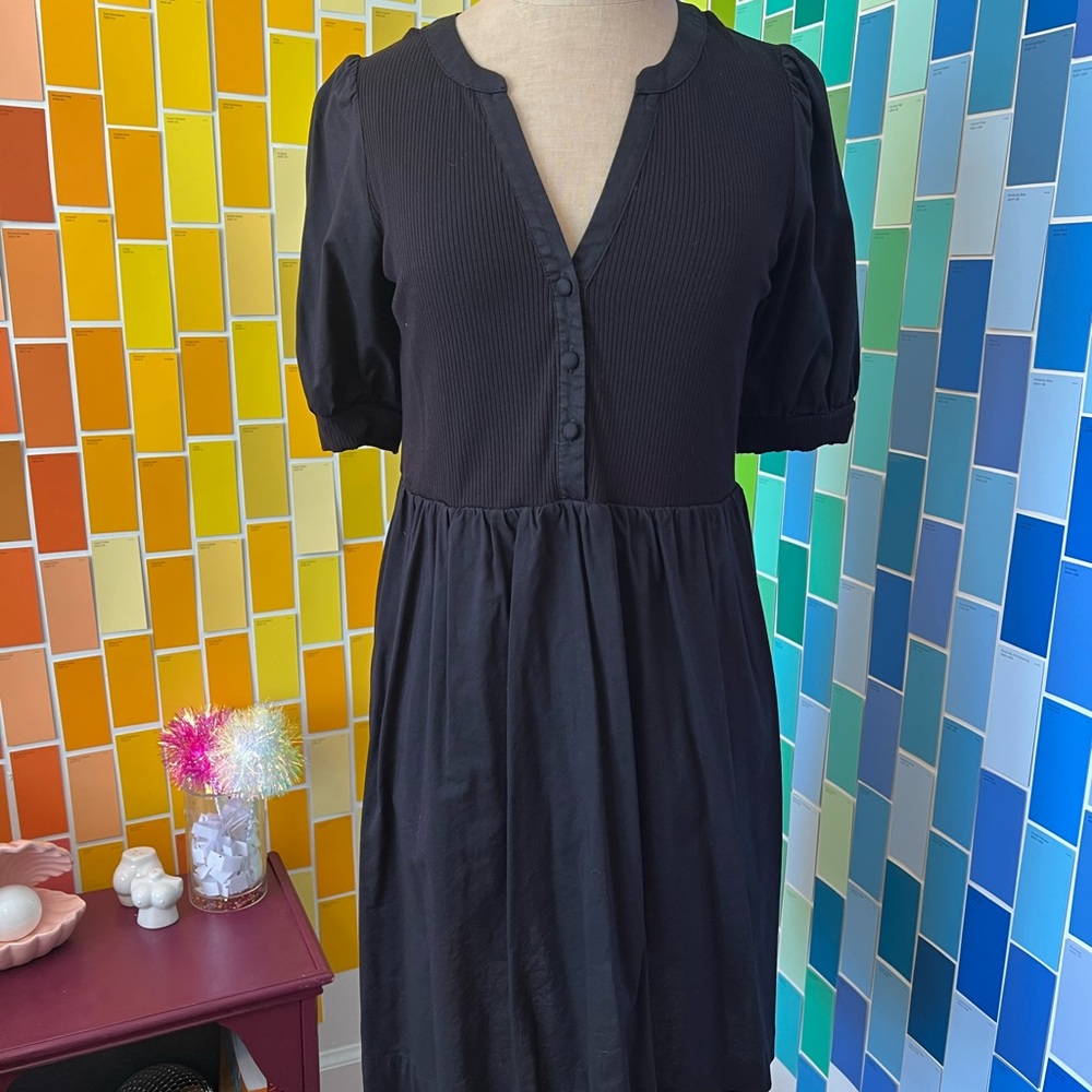 LOFT Black Long Sleeve Dress